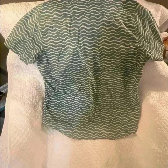 Civil society men’s large green and tan short sleeve button down - Picture 3 of 7